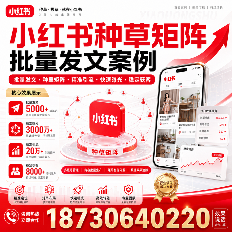 辽源小红书种草矩阵批量发文案例